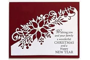 Flower Corner Christmas Cutting Dies Stencils,Flower Corner Metal Die Cuts,DIY Scrapbooking Artist Metal Cutting Die DIY Paper Craft Frame Dies 3D Stamp Scrapbooking Card Making Photo 6X15.5cm