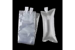 SHANGYUEFEI (100 Pack + Free Hand Pump ) AIR PAKPRO 5.9''x13.8'' Clear Plastic Inflatable Air Packaging Bags Air Pillows Air Cushions Buffer Bags Void Fill Cushioning for Shipping & Packaging, VFC1535A