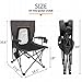 PORTAL Mesh Back Mountaineering Leisure Camp Quad Chair with Cup Holder, Blackthumb 4