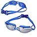 RIHACHAN Swim Goggles, Swimming Goggles Leak Free UV Protection Anti Fog, Swimming Glasses with Adjustable Shoulder Strap for Unisex Adult –Teenagers, with Swimming Caps, Nose Clips, Ear Plugs-2 pack