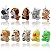 Small Stuffed Animals Set of 10 Soft Cute Plush Toys | Assortment of Jungle Farm Zoo Safari Animals: Stuffed Lion, Giraffe, Rhino, Zebra |Plush Keychains ● Fun Gift for Kids Party Favors Carnivals