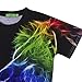Uideazone Mens 3d Animal Ray Lion Cool T-Shirt Black Tee Shirt, Lion 26, Asia XXL= US L