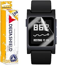 Pebble 2 Screen Protector [3-Pack], DeltaShield BodyArmor Full Coverage Screen Protector for Pebble 2 Military-Grade Clear HD Anti-Bubble Film