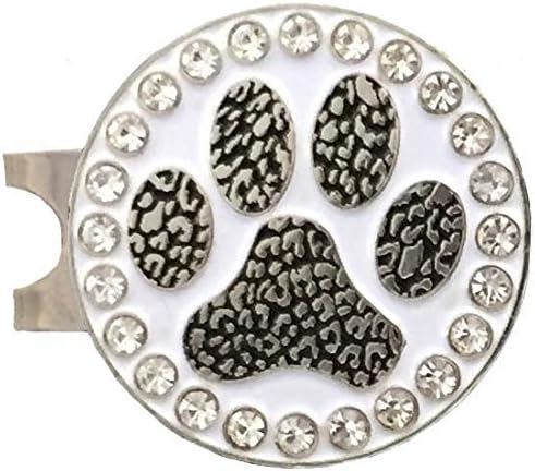 Giggle Golf Bling Paw Print Golf Ball Marker with A Standard Hat Clip Giggle Golf Bling Paw Print Golf Ball Marker with A Standard Hat Clip