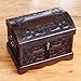 NOVICA Colonial Wood and Tooled Leather Jewelry Box, Brown 'Colonial Mystique'