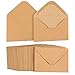 Juvale Thank You Cards with Envelopes - 100 Pack, 3.625 x 5.125 In, A1, Brown V-Flap - Letter & Business Envelopes for Invitations & Greeting Cards