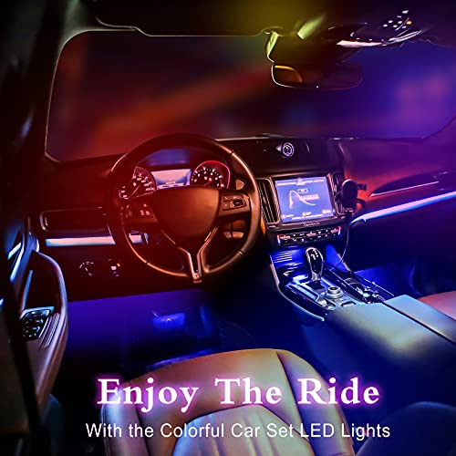 auto led innenbeleuchtung DC5V USB Anschluss Autoladegerät Lichtleiste 5050LED innenraumbeleuchtung auto mit APP Control Remote Control Im ambientebeleuchtung auto