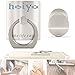 Heiyo Phone Ring Grip with 360 Degree Rotating Holder Design for Smartphones, iPhone 7 Plus/7, iPhone 6 Plus/6, Samsung, BlackBerry and Others (Silver)