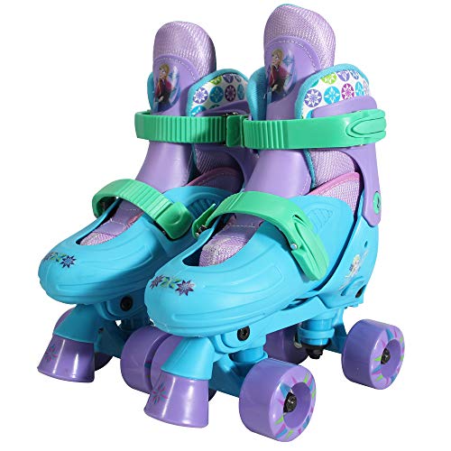 PlayWheels Disney Frozen Classic Quad Roller Skates, Junior Size 14
