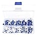 BESTCYC 1Box(100pcs) 3-12cm 10Different Size Glass Eyes Kits for Toy Teddy Puppets Dolls Wool Felting Crafts (Blue)