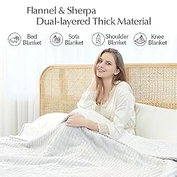 SNUGSUN Electric Heated Blanket Twin Size, Soft and