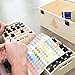 Essential Oil Box - Wooden Storage Chest With Handle & 2 Removable Trays. Holds 60 Bottles. Extra Space For Larger Items. Large Case Best For Keeping Your Oils Safe. Free EO Labels