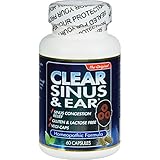 2Pack of Clear Products Clear Sinus and Ear - Homeopathic - no Gluten - 60 Vegi Capsules
