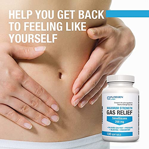Maximum Strength Gas Relief Softgels with Simethicone 250 mg Relieve