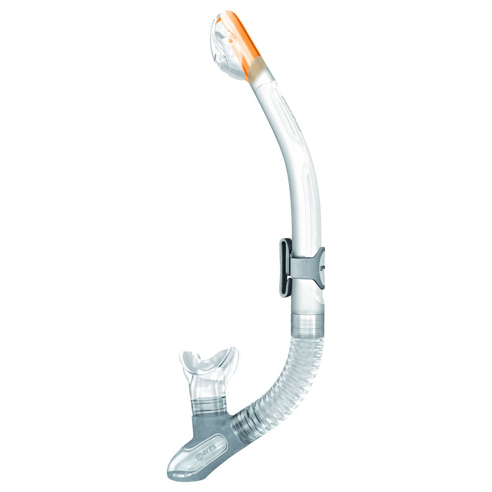 Mares Ergo Dry Snorkel - Silver/Lime, One Size