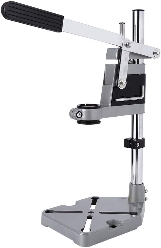 Adjustable Bench Clamp Drill Press Stand, Universal Double Holes Workstation Desktop Workbench Repair Tool Multifunction Rotary Tool Support Stand