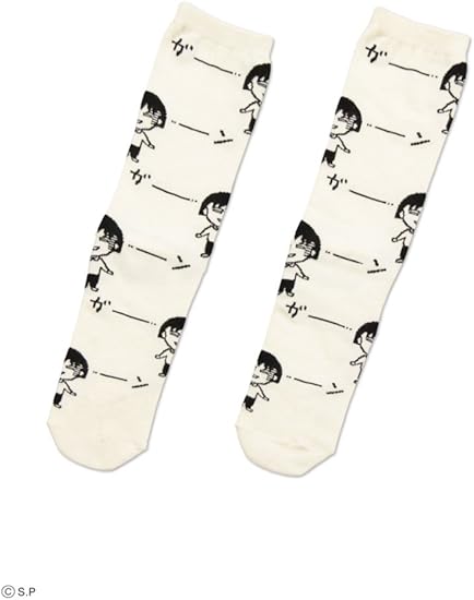 Amazon Co Jp グラニフ Graniph コラボレーションロングソックス まる子ガーンパターン ちびまる子ちゃん ホワイト Free 服 ファッション小物
