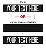 Custom Uniform Name Tape 24 Hour Ship, Black, 5 Inch Hook Fastener