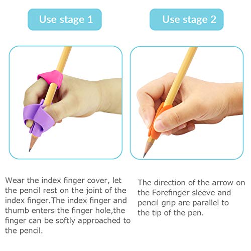 Pencil Grips, Firesara New Design Ergonomic Rainbow Pencil Grips for