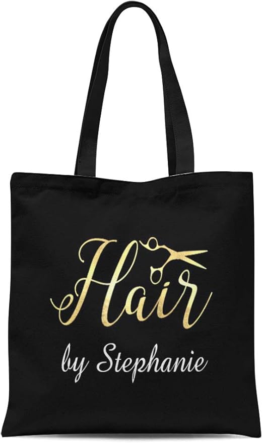 Amazon Com Semtomn Cotton Line Canvas Tote Bag Hairdresser Golden
