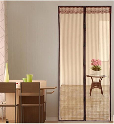 As seen on TV Magic Mesh Hands-Free Net Screen Door Heavy Duty Magnetic Screen Door Curtain For Patio Door , Brown 36"x83"