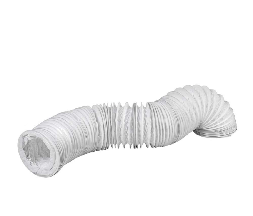 80mm (3 inch) x 6 metre - PVC Flexi Hose - White Universal Tumble Dryer - Cooker Hood - Extractor Fan - Air Conditioner Hose