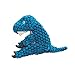 KONG - Dynos T-Rex Blue - Dinosaur Squeak Dog Toy, Reinforced Lining and Varied Textures - for Large Dogs
