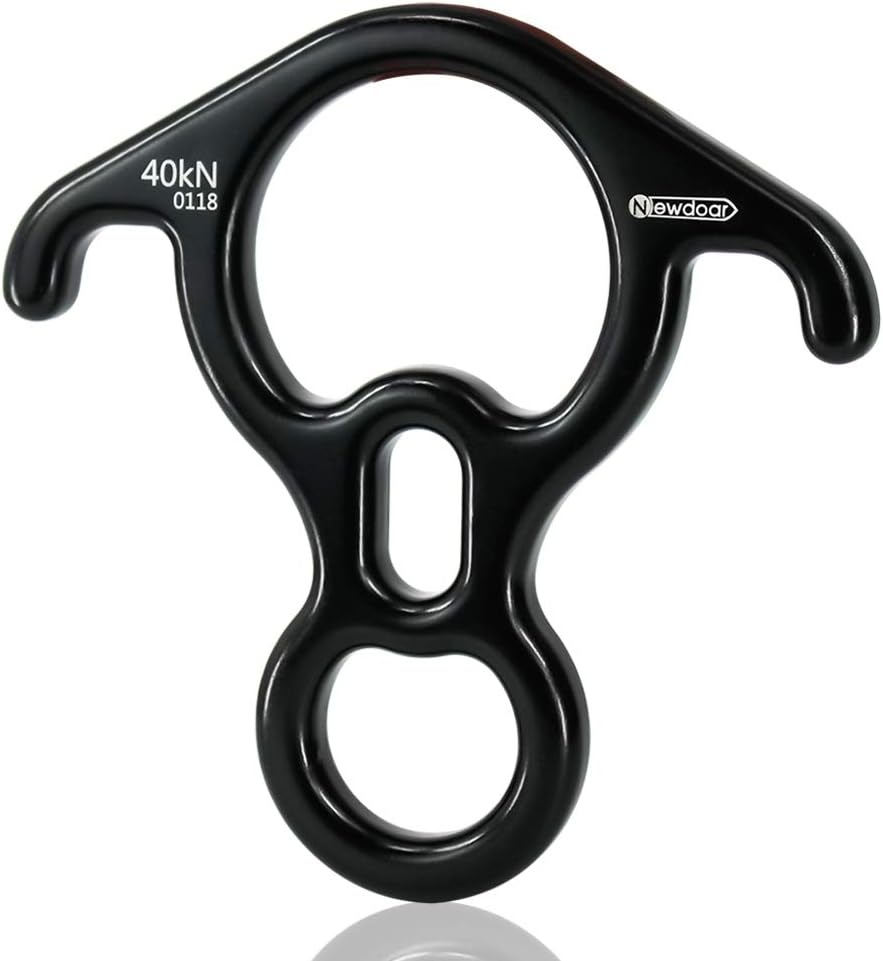 NewDoar Peak Rescue Terminal 8 Descender Large Bent-ear, Belaying and Rappelling