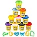 Kiddy Dough 10 Pack of Color Dough – w/ 6 BONUS Dough Cutters & Built-In Molding Lids Mega Modeling & Sculpting Playset With 10 Individual 2-Ounce Cans of Dough – Bulk Party Pack