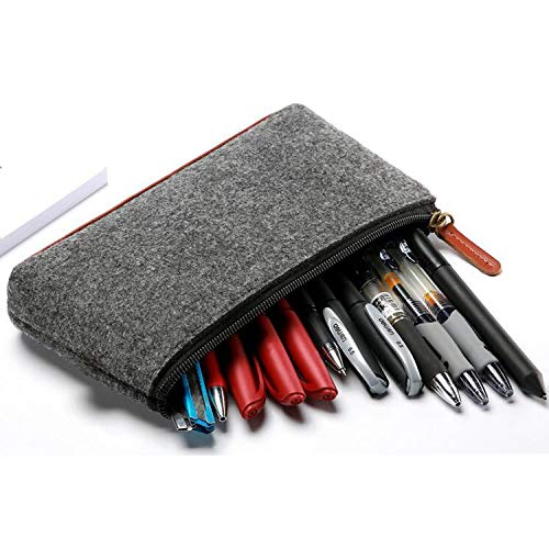 Pencil Cases,Pencil Pouch Bag,Cosmetic Makeup Bag, Felt Pouch Zipper Bag for Pens, Pencils, Toiletries,Cosmetics and Other School Supplies