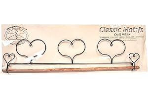 Classic Motifs Triple Heart 16 Inch Fabric Holder with Dowel