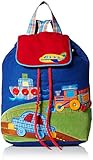 Stephen Joseph Boys' Signature Collection Quilted Backpack, Transportation, 13 x 13.5
