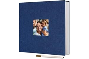 Large Self Adhesive Photo Album for 3x5, 4x6, 5x7, 6x8, 8x10 Photos, DIY Magnetic Scrapbook Album 40 Blank Pages with Metal P