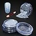 Elite99 Holographic Nail Chrome Powder,Shinning Mirror Effect Nail Polish Glitter Powder,1g Silver Chrome Powder+Sponge Stick Makeup Manicure DIY Kit