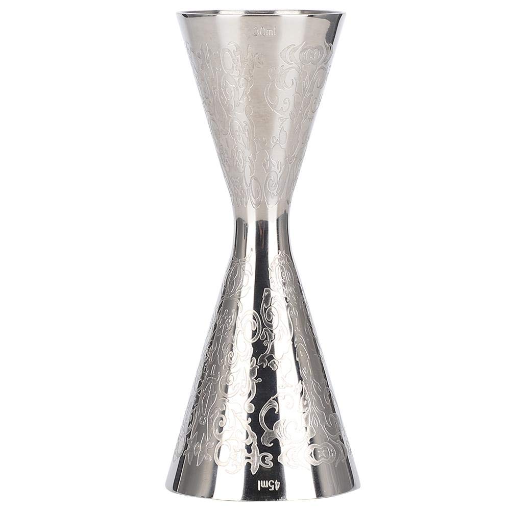 Fdit Double Cocktail Jigger,Stainless Steel, 4.6-Inches, 0.5-Ounce to 3-Ounce Measure Cup Professional Japanese Bar Jigger