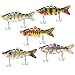 YS EVELYNNA LILIAN Fishing Lures for Bass Multi Jointed Swimbaits Slow Sinking Hard Lure Lifelike Fishing Bait Tackle Kits for Freshwater Saltwater Topwater