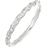 Bony Levy 18K White Gold Diamond Rita Wavey Diamond Band Ring