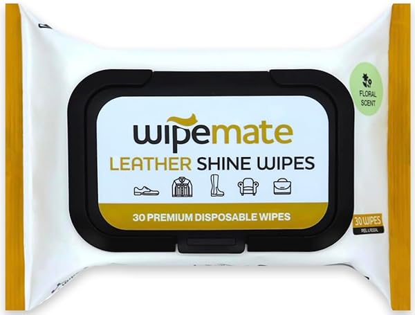 WIPEMATE SUEDE CLEANER WIPES, QUICK WIPES FOR HOME OR TRAVEL, REMOVES SALT & DIRT STAINS, GRIME & STAINS, CLEANING WIPES FOR SUEDE SHOES, BOOTS, BAGS, ETC. – 20 COUNT [TWO PACK]
