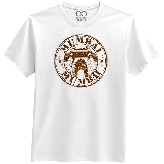 Buy Mumbai Gateway Round Men's Regular Fit Cotton T