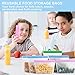 Sindcom Reusable Sandwich Bags,6 Pack (1 Large+3 Medium +2 Small) Stand-Up Freezer Bags for Snacks, Lunch, Leakproof Ziplock for Food Storage, BPA Free