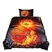 Lldaily HTgroce 3D Sports Basketball Bedding Duvet Cover Sets for Teen Boys, Ultra Soft Microfiber with Zipper Closure, Twin Size,2PCS,1 Duvet Cover+1 Pillowcase (No Comforter)