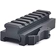 Airsoft Ar15 Rail Picatinny Trirock Quick Detach Tactical 7 Slots Picatinny Riser Scope Lever Mount Base Adapter Fits 20mm Rails - Black Support Lunette De Tir Low Profile
