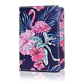 HDE Passport Holder for Women Passport Cover RFID Travel Wallet Case (Flamingos)