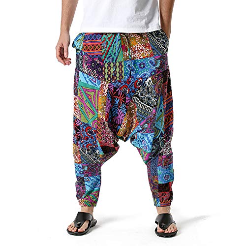 Harem Pants for Men Cotton Plus Size Yoga Pants Stretch