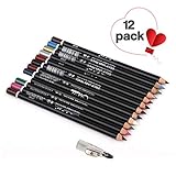 DC-Beautifu 12Pcs Lot Set 12 Colors Eyeliner Pencil Waterproof Eyebrow Pencil Cosmetics with a Pencil Sharpene
