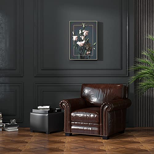 CHITA Storage Ottoman Cube (with Tray),Footrest Stool Seat Serve as