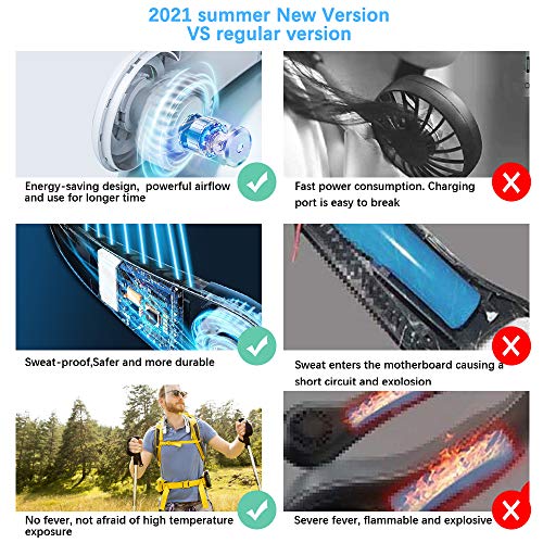 RXGYL Portable Neck Fan Bladeless Neck Fans Portable Rechargeable