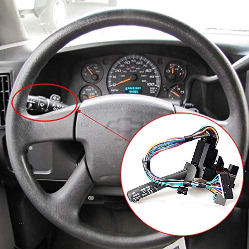 Turn Signal Multi-Function Combination Switch 26100985 2330814 26036312 with Turn Signal,Wiper, Washers, Hazard Switch, Cruise Control for Chevy Tahoe, Blazer, Suburban, K1500, Sierra and more