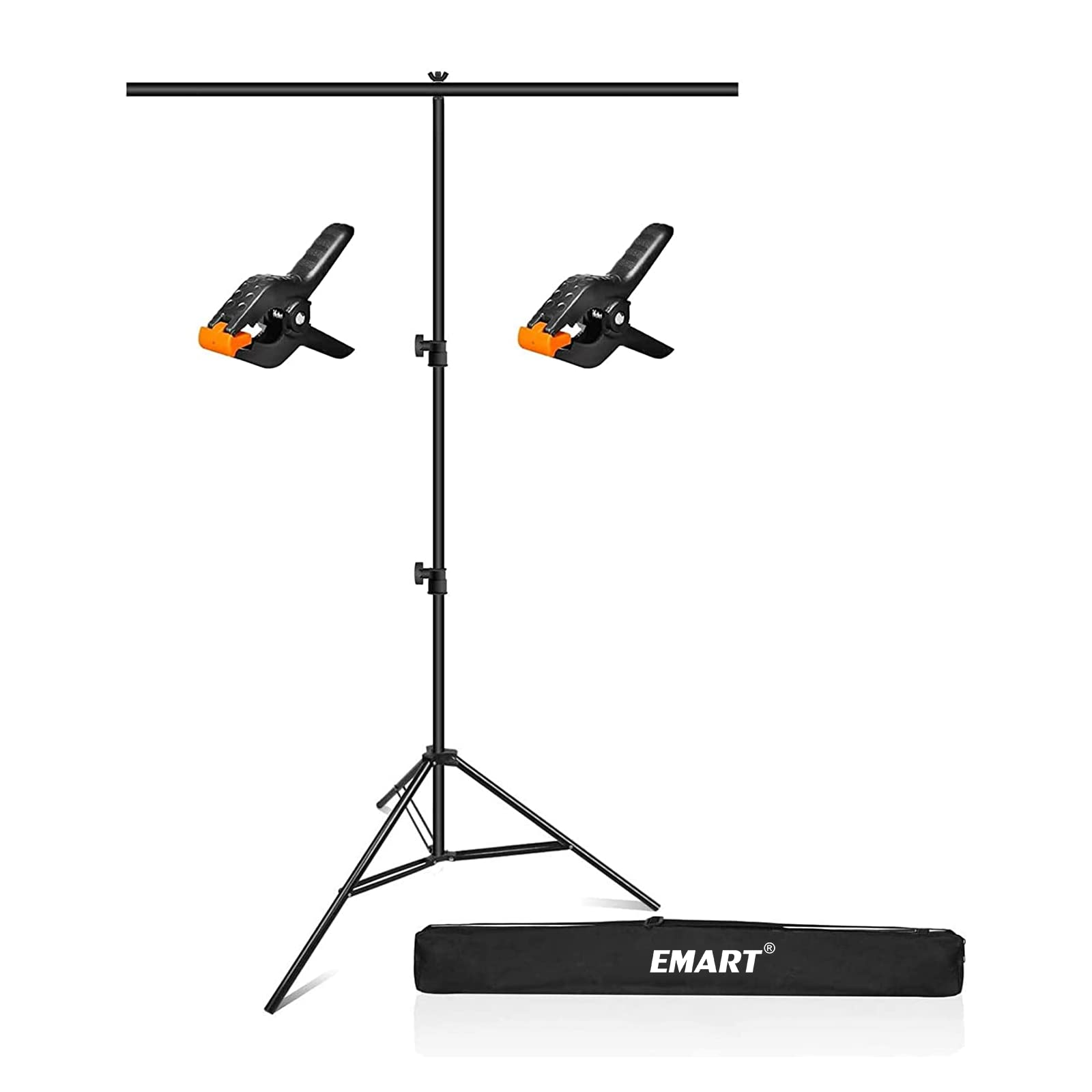 EMART 3x6.5ft Portable T-Shape Backdrop Stand with Adjustable Green Screen Photo Background Holder for Photography, Photoshoots, Parties, and Zoom