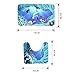 Jillban Flannel Seaworld Bathroom Mat Set 3 Piece Contour Rug Lid Toilet Cover